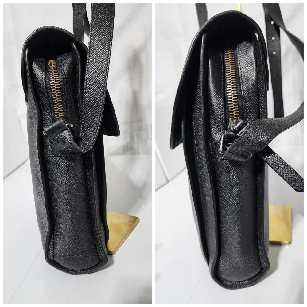 Burberry Leather Small Shaldon Messenger/Crossbody Bag Black